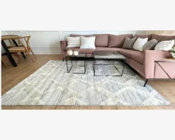 Daells Bolighus Tæppe Pisa lysgrå/hvid 140 x 200 cm