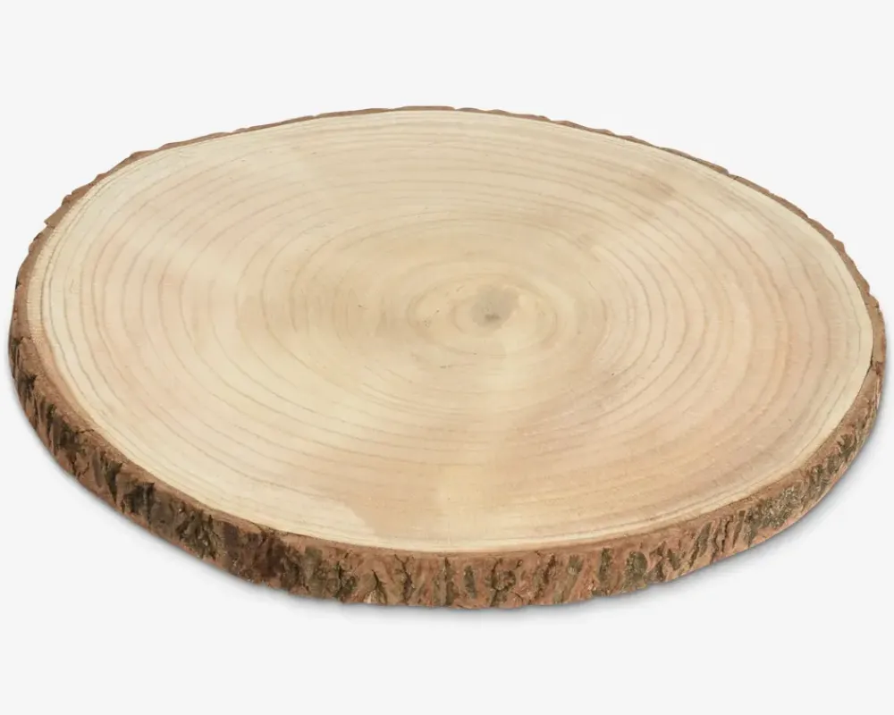 Clearance Daells Bolighus Træskive med bark Ø.30 x H.2 cm