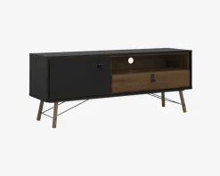 Best Daells Bolighus Tv Bord Ry Sort/Valnød