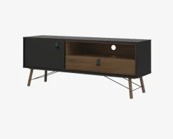 Best Daells Bolighus Tv Bord Ry Sort/Valnød