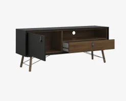 Best Daells Bolighus Tv Bord Ry Sort/Valnød