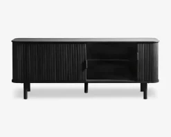 Online Daells Bolighus Tv-bord Cavo Lakeret Eg Finer m/Jalousidøre Sort