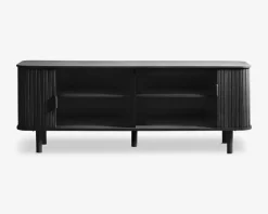Online Daells Bolighus Tv-bord Cavo Lakeret Eg Finer m/Jalousidøre Sort
