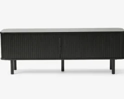 Online Daells Bolighus Tv-bord Cavo Sort Lakeret Eg Finer m/Jalousidøre Sort/Eg