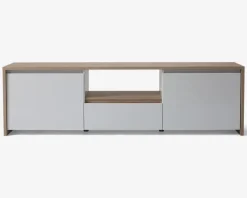 Hot Daells Bolighus Tv-Bord Lys Eg/Hvid Højglans