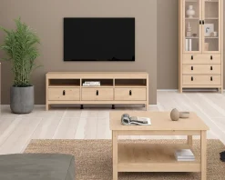 Discount Daells Bolighus Tv-bord Madrid lys m/3 skuffer Eg