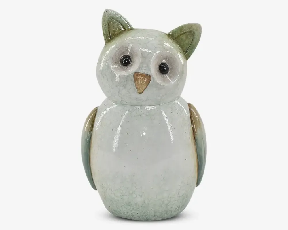 Discount Daells Bolighus Ugle ole keramik grøn H.22 cm
