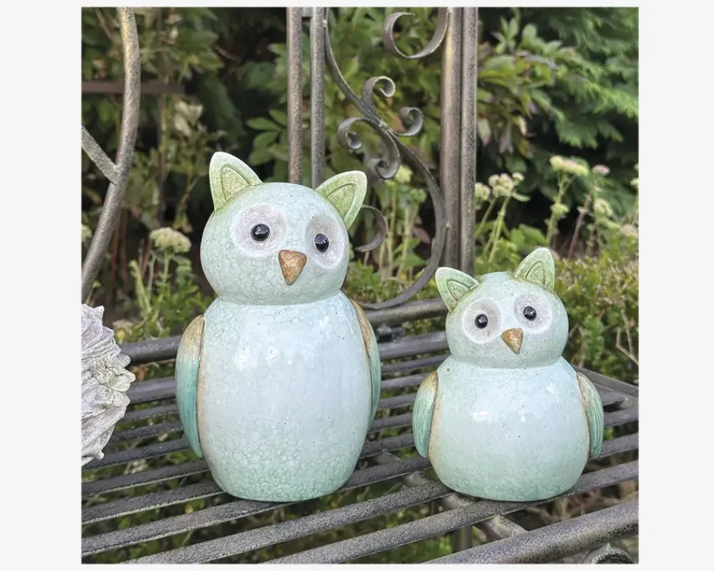 Discount Daells Bolighus Ugle ole keramik grøn H.22 cm