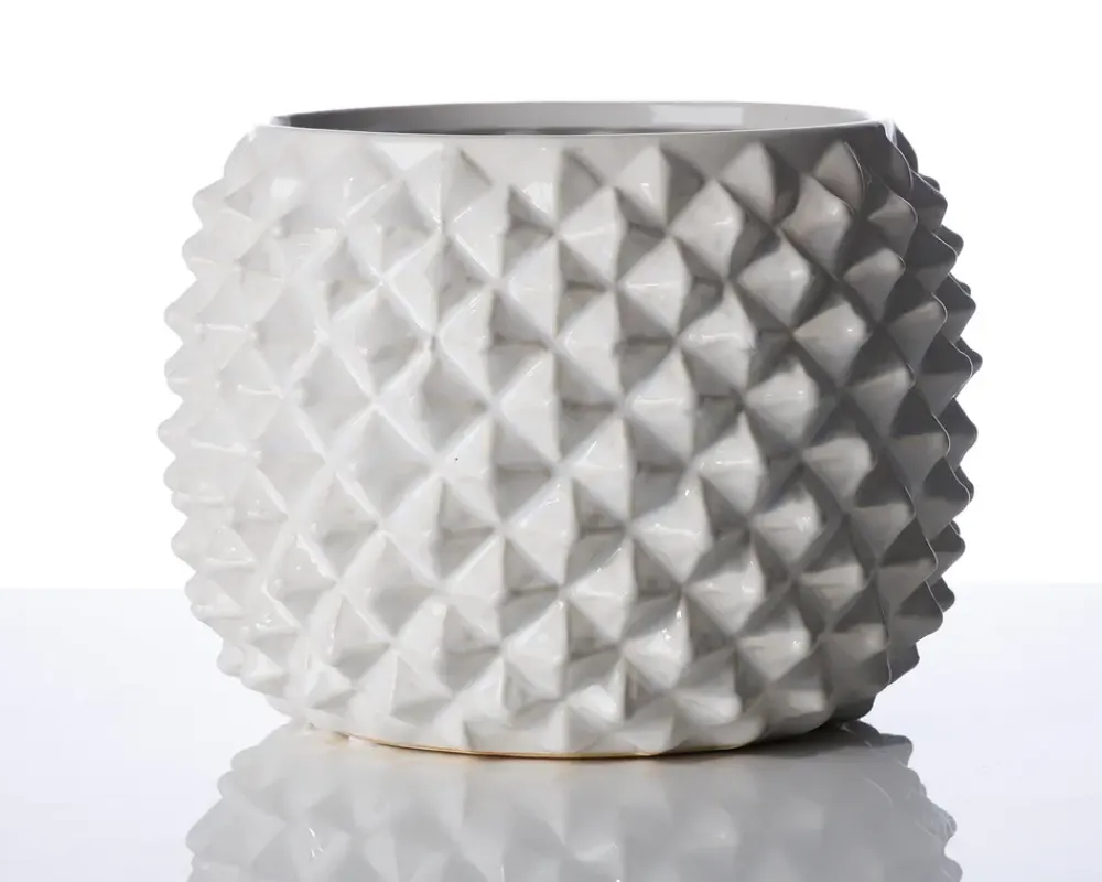 Clearance Daells Bolighus Urtepotteskjuler Ananas hvid H.16xØ.22 cm