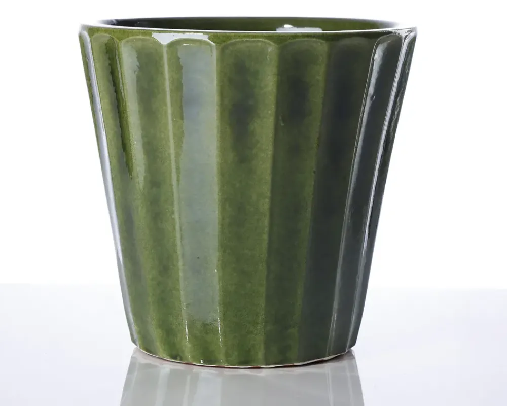 Outlet Daells Bolighus Urtepotteskjuler Flora grøn H.22 cm