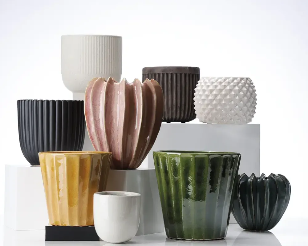 Outlet Daells Bolighus Urtepotteskjuler Flora grøn H.22 cm