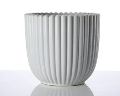 Best Daells Bolighus Urtepotteskjuler Nobel hvid 20x22 cm