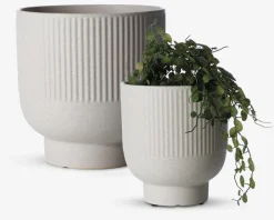 Sale Daells Bolighus Urtepotteskjuler sæt river cream H.17+22 cm