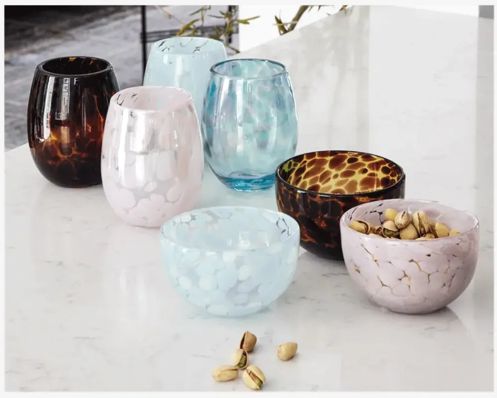 New Daells Bolighus Vandglas Dot Blå