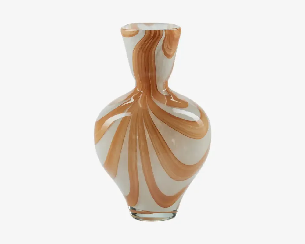 Best Daells Bolighus Vase Hjerteform Okker H.23,5 cm Brun