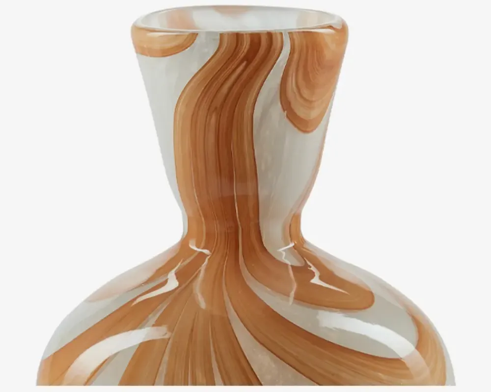 Best Daells Bolighus Vase Hjerteform Okker H.23,5 cm Brun