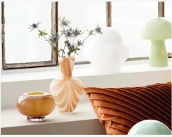 Best Daells Bolighus Vase Hjerteform Okker H.23,5 cm Brun