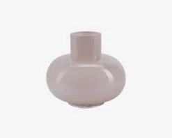 Sale Daells Bolighus Vase Rund Glas Rose H.13 cm