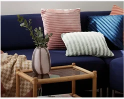 Sale Daells Bolighus Vase Stribet Rosa/Brun H.20 cm