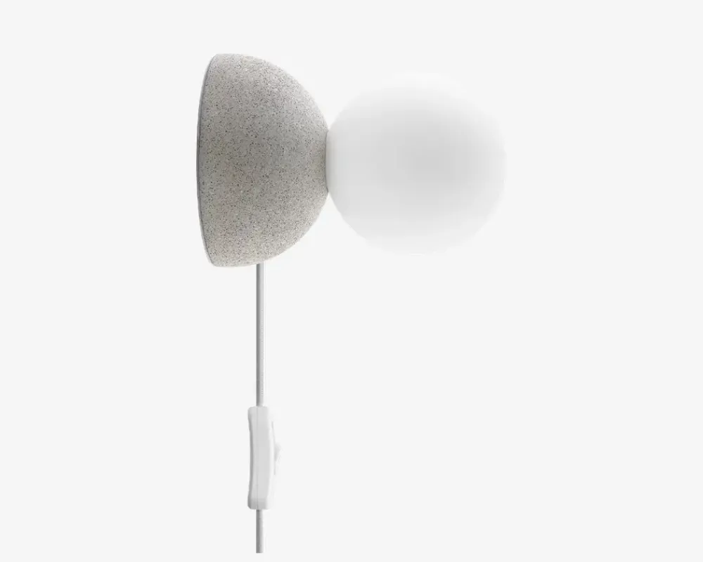 Best Daells Bolighus Væg/Bordlampe Moon Ø.10 cm Hvid