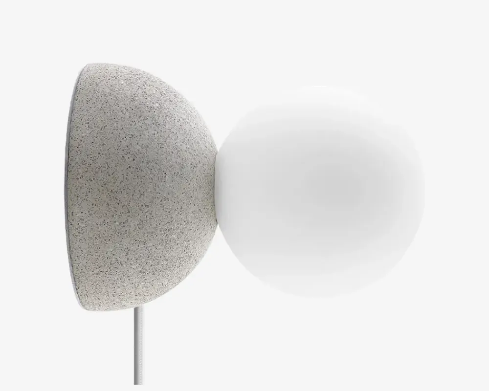 Best Daells Bolighus Væg/Bordlampe Moon Ø.10 cm Hvid