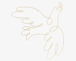 Clearance Daells Bolighus Vægdekoration fugle guld H.52 cm