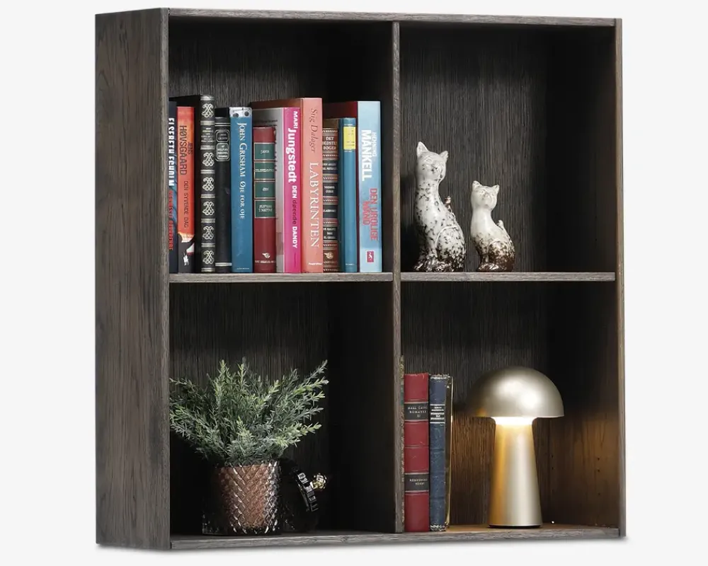 Online Daells Bolighus Væghængt bogreol Røget Eg