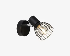 Discount Daells Bolighus Væglampe Blacky Sort E14