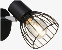 Discount Daells Bolighus Væglampe Blacky Sort E14