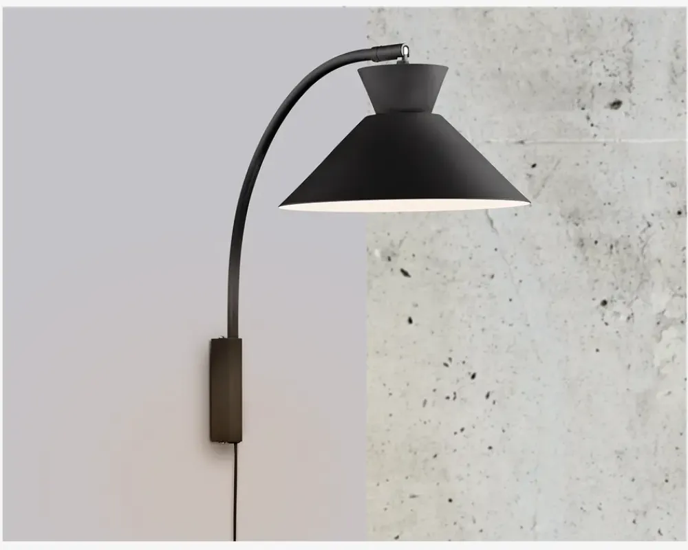 Discount Daells Bolighus Væglampe Dial H.40 cm Sort