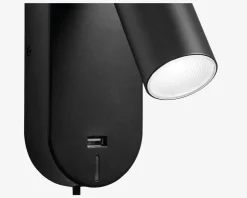 Discount Daells Bolighus Væglampe Ego USB Sort