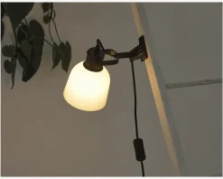Online Daells Bolighus Væglampe Glow sort/opal klemme Ø.15 cm