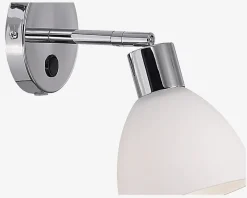 Sale Daells Bolighus Væglampe Ray Krom, Hvid