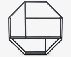 Best Daells Bolighus Vægreol Seaford 8 Kantet Sort/Sort Sort/Eg