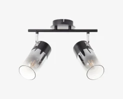 New Daells Bolighus Vægspot Alia Sort/Røgfarvet 2 x E27