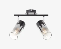 New Daells Bolighus Vægspot Alia Sort/Røgfarvet 2 x E27