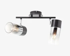 New Daells Bolighus Vægspot Alia Sort/Røgfarvet 2 x E27