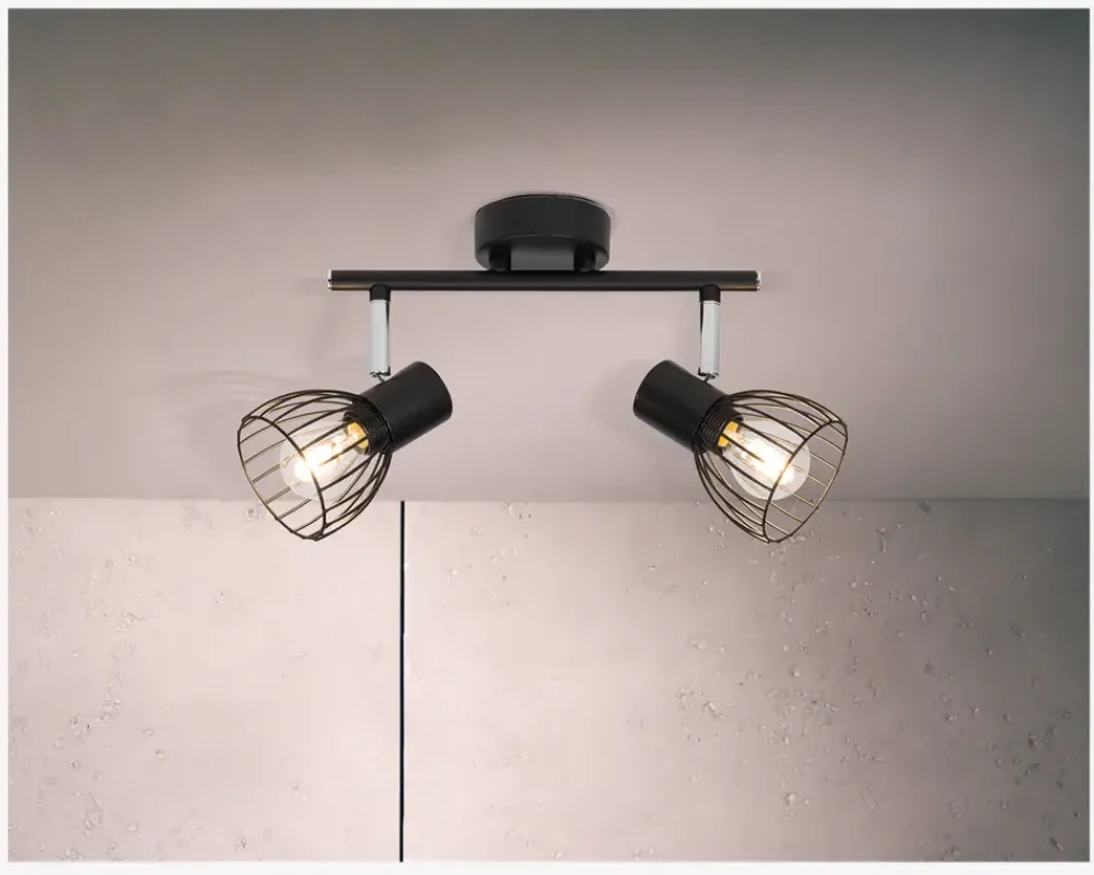 Clearance Daells Bolighus Vægspot Blacky Sort E14 x 2