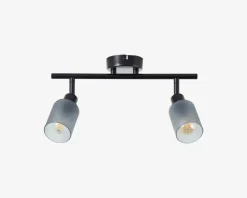 Clearance Daells Bolighus Vægspot Loralie Sort/Røgfarvet L.39,5 cm