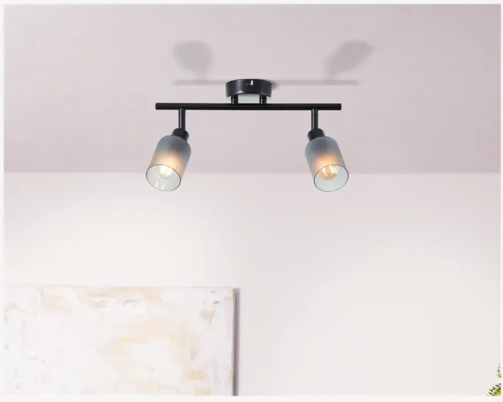 Clearance Daells Bolighus Vægspot Loralie Sort/Røgfarvet L.39,5 cm