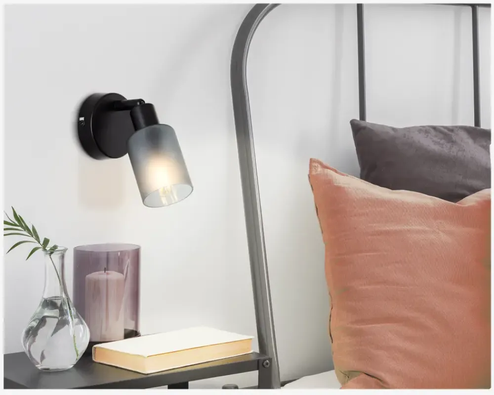 Daells Bolighus Vægspot Loralie Sort/Røgfarvet L.16 cm