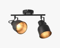 Outlet Daells Bolighus Vægspot Rolet Sort 2 x E14