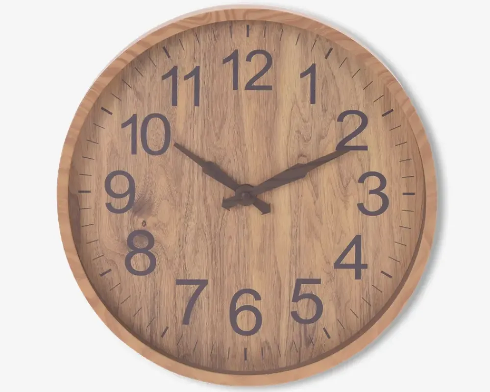 Hot Daells Bolighus Vægur Træ Look Ass Ø.30,5 cm