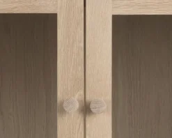 Outlet Daells Bolighus Vitrine Aston i hvidolieret fineret eg