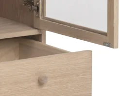 Outlet Daells Bolighus Vitrine Aston i hvidolieret fineret eg