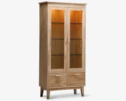 Sale Daells Bolighus Vitrine i hvidolieret eg B. 94 cm
