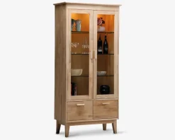 Sale Daells Bolighus Vitrine i hvidolieret eg B. 94 cm
