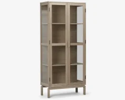 Discount Daells Bolighus Vitrine Linley i hvid olieret egefiner