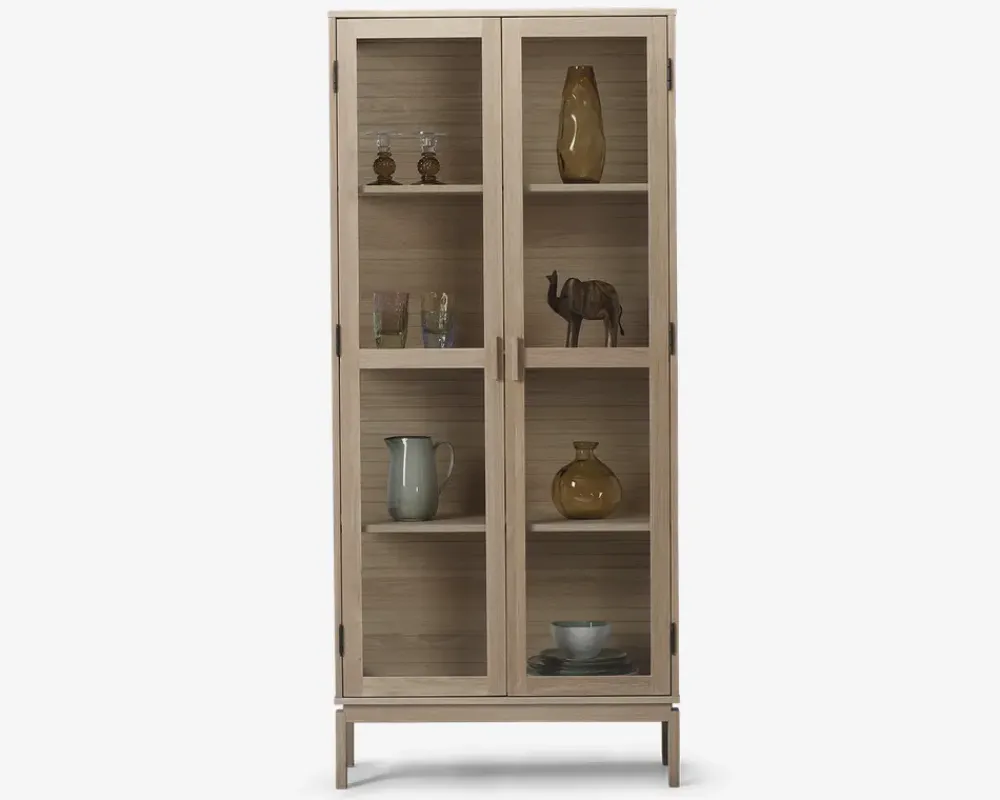 Discount Daells Bolighus Vitrine Linley i hvid olieret egefiner