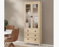 Best Daells Bolighus Vitrine Madrid eg med 3 skuffer
